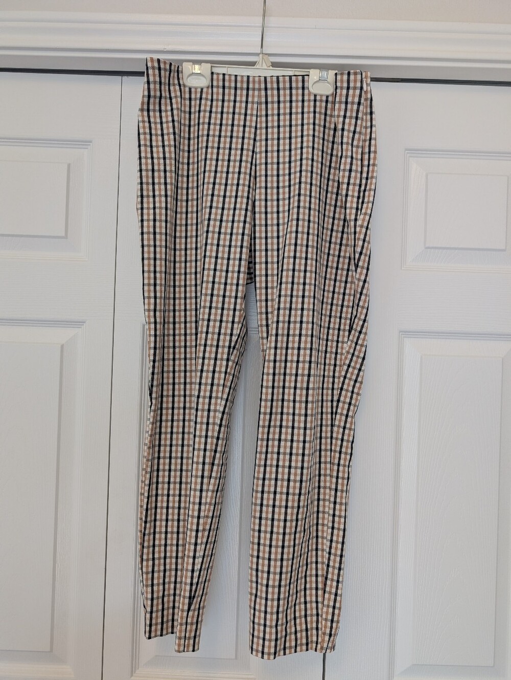 A New Day Plaid Ankle Pull On Stretch Dress Pants Sz 8